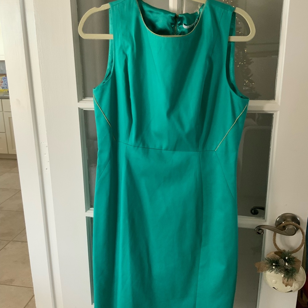Elegant Teal Sleeveless Dress
